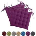 Violette Gesteppte Moderne Quadratische Outdoor Kissen 40x40 4-teilig 