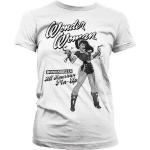 Weiße Pin Up Wonder Woman T-Shirts für Damen Größe S 