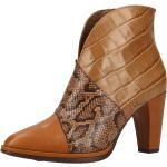 Kamelbraune Wonders High Heel Stiefeletten & High Heel Boots mit Reißverschluss aus Leder Größe 40 