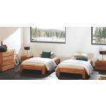 Weiße Hasena Wood-Line Betten lackiert aus Massivholz 100x200 