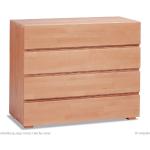 Hellbraune Moderne Hasena Wood-Line Nachhaltige Kommoden Buche Lackierte aus Massivholz mit Schublade Breite 0-50cm, Höhe 0-50cm, Tiefe 0-50cm 