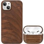 Anthrazitfarbene Woodcessories Nachhaltige iPhone 14 Plus Hüllen für Herren 