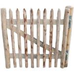 Schokoladenbraune Woodline Staketenzaun-Tore aus Holz 