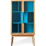 Blaue Skandinavische Woodman Nachhaltige Bücherregale furniert aus Massivholz Breite 50-100cm 
