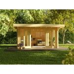 Reduzierte WoodTex Gartenbüros 44mm aus Holz Blockbohlenbauweise 