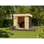 Reduzierte Moderne WoodTex Gartenbüros 28mm aus Holz mit Flachdach 