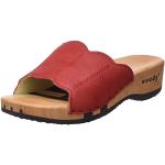 Rote Woody Shoes Anna Damenclogs & Damenpantoletten aus Leder Größe 38 