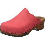Rote Woody Shoes Damenclogs & Damenpantoletten aus Leder Größe 39 