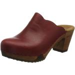 Rote Woody Shoes Damenclogs & Damenpantoletten aus Leder Größe 39 