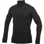 Schwarze Woolpower Rollkragen Herrenpoloshirts & Herrenpolohemden mit Reißverschluss Größe XL 