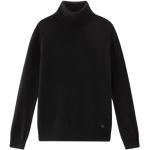 Reduzierte Schwarze Woolrich Rollkragen Kaschmir-Pullover aus Wolle für Damen Größe XL für den für den Winter 