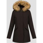 Reduzierte Schwarze Winddichte Woolrich Arctic Parkas mit Knopf aus Polyester mit Kapuze für Damen Größe L für den für den Winter 