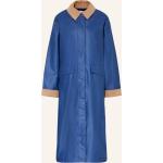 Blaue Elegante Woolrich Blazermäntel mit Reißverschluss aus Baumwolle für Damen Größe S 