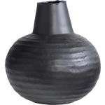 Schwarze 32 cm Woood Vasen & Blumenvasen 32 cm mit Tiermotiv matt aus Metall 