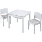 Worlds Apart Set aus weißem Basteltisch und 2 Stühlen für Kinder, One Size
