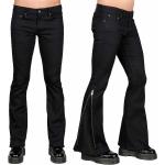 Schwarze Hellraiser Hüftjeans & Low Waist Jeans mit Reißverschluss aus Baumwolle für Herren Größe S 