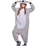 Graue Koala-Kostüme aus Fleece für Damen Größe S 