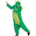 wotogold Herren Tier Drachen Pyjamas Cosplay Kostüme mit Horn Medium Grün