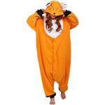 Gelbe Fuchs-Kostüme aus Fleece für Damen Größe S 