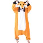 Orange Fuchs-Kostüme aus Fleece für Damen Größe XXL 