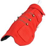 Wouapy Duffle Red Hundemantel in Größe 38, Duffle-Coat, schützt Ihren Hund vor Witterungseinflüssen