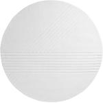 Weiße Minimalistische Woud Runde Runde Teppiche 250 cm aus Stoff 