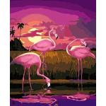 Kunstdrucke mit Flamingo-Motiv strukturiert aus Acrylglas 40x50 