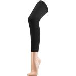 Wowerat Glatte Kinder Capri 3/4 Leggings aus Baumwolle | Single Jersey Farbe Schwarz Größe 128/134