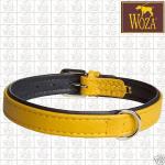 Gelbe Nobly-dog Hundelederhalsbänder aus Leder 