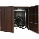 Braune MCW Metallfahrradboxen Für 2 Fahrräder abschließbar 