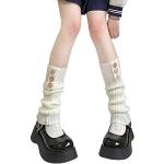 Weiße Beinstulpen für Damen Einheitsgröße für den für den Herbst 