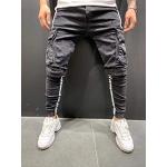 Bestickte Hip Hop Atmungsaktive Ripped Jeans & Zerrissene Jeans aus Denim maschinenwaschbar für Herren Größe M 