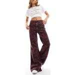Reduzierte Rote Blumenmuster WRANGLER High Waist Jeans aus Denim für Damen Größe XS Weite 30, Länge 32 