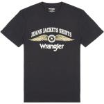 Schwarze Elegante WRANGLER Bio T-Shirts aus Baumwolle für Herren Größe L 