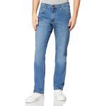 Blaue WRANGLER Arizona Straight Leg Jeans mit Reißverschluss aus Baumwolle maschinenwaschbar für Herren Weite 30 