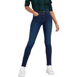 Blaue WRANGLER Skinny Jeans aus Denim für Damen Weite 30 