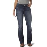 Marineblaue Bestickte WRANGLER Western Jeans mit Stickerei aus Denim für Damen 