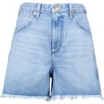 Blaue WRANGLER Jeans-Shorts aus Denim für Damen für den für den Sommer 