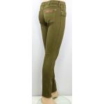 Khakifarbene WRANGLER Stretch-Jeans aus Denim für Damen 