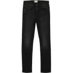 Schwarze WRANGLER Greensboro Hüftjeans & Low Waist Jeans mit Reißverschluss aus Denim für Herren Weite 42, Länge 34 
