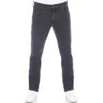 Schwarze Straight Leg Jeans mit Reißverschluss aus Baumwolle für Herren Größe L Weite 38, Länge 32 