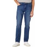 Blaue Casual WRANGLER Greensboro Bio Straight Leg Jeans aus Denim für Herren Größe XXL Weite 33 