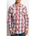 Reduzierte Rote Karo WRANGLER Kentkragen Hemden mit Kent-Kragen aus Baumwolle für Herren Größe XL 