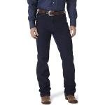 Marineblaue WRANGLER Slim Fit Jeans mit Knopf aus Denim für Herren Weite 31 