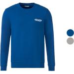 Blaue WRANGLER Crew Herrensweatshirts aus Baumwolle Größe XXL für den für den Herbst 