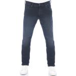 Reduzierte Blaue Unifarbene WRANGLER Greensboro Straight Leg Jeans mit Reißverschluss aus Baumwolle für Herren Größe L 