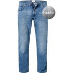 Wrangler Herren Jeans-Hose Greensboro, Regular Straight, Baumwoll-Stretch 14,5oz, blau