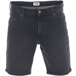Reduzierte Schwarze Vintage WRANGLER Texas Jeans-Shorts mit Reißverschluss aus Baumwolle für Herren für den für den Sommer 