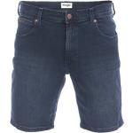 Reduzierte Blaue WRANGLER Texas Jeans-Shorts mit Reißverschluss aus Leinen für Herren Größe XXL für den für den Sommer 