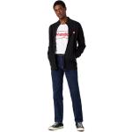 Dunkelblaue WRANGLER Texas Slim Fit Jeans aus Baumwollmischung für Herren Weite 34 